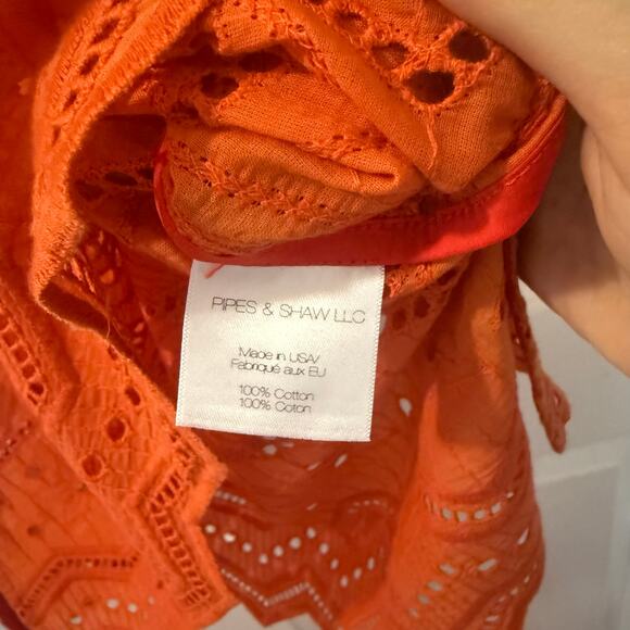 Veronica Beard Red Eyelet Star Tee‎ Top – Size 0 - Picture 7 of 10